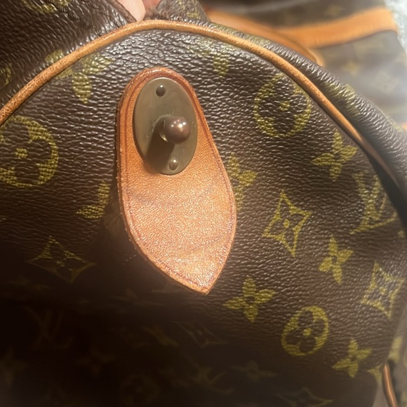 LOUIS VUITTON MONOGRAM KEEPALL 50 Vintage w/Luggage Tag with faults - Picture 11 of 17